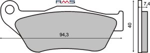 Brzdové obloženie RMS organické