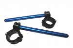 Adjustable clip-ons ACCOSSATO inclination from 6Â° to 10Â° with inner ring, blue