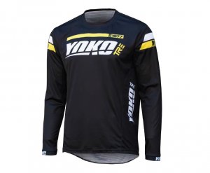 Motokrosový dres YOKO TRE čierna/žltá M