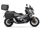 Kompletná sada čiernych hliníkových kufrov SHAD TERRA BLACK , 37 litrov vrchný kufor, 47L/47 litrov bočné kufre, vrátane montážnej sady a platni SHAD HONDA X-ADV 750