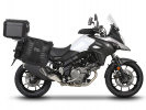 Kompletná sada sedlových brašní SHAD TERRA TR40 adventure a hliníkového kufra SHAD TERRA BLACK 37L v SHAD SUZUKI DL 650 V-Strom