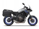 Kompletná sada bočných čiernych hliníkových kufrov SHAD TERRA BLACK , 36L/36/ bočné kufre, vrátane m SHAD YAMAHA MT-07 Tracer / Tracer 700