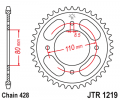 Reťazová rozeta JT JTR 1219-41 41T, 428