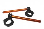 Adjustable clip-ons ACCOSSATO inclination from 6Â° to 10Â° with inner ring, orange